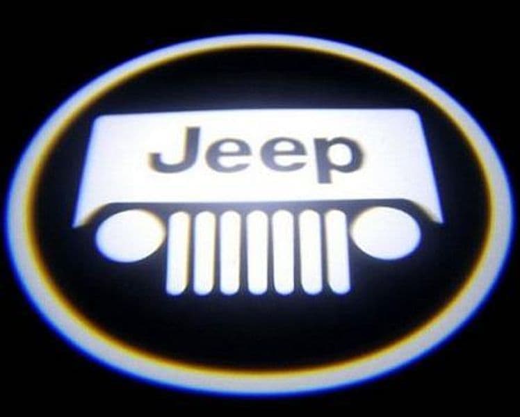 KIT LUCI LED SOTTOPORTA JEEP LOGO PROIETTORE UNIVERSALE - 6