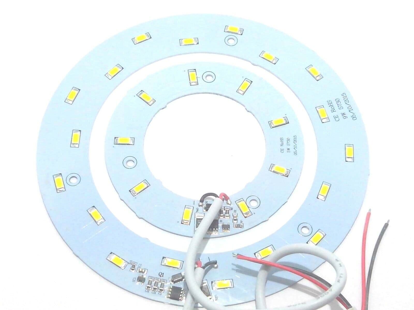 Camper led Plate T9 Circolina 9W+5W Resa 140W DC 12V SMD 5730 Bianco Freddo 6000K - 2