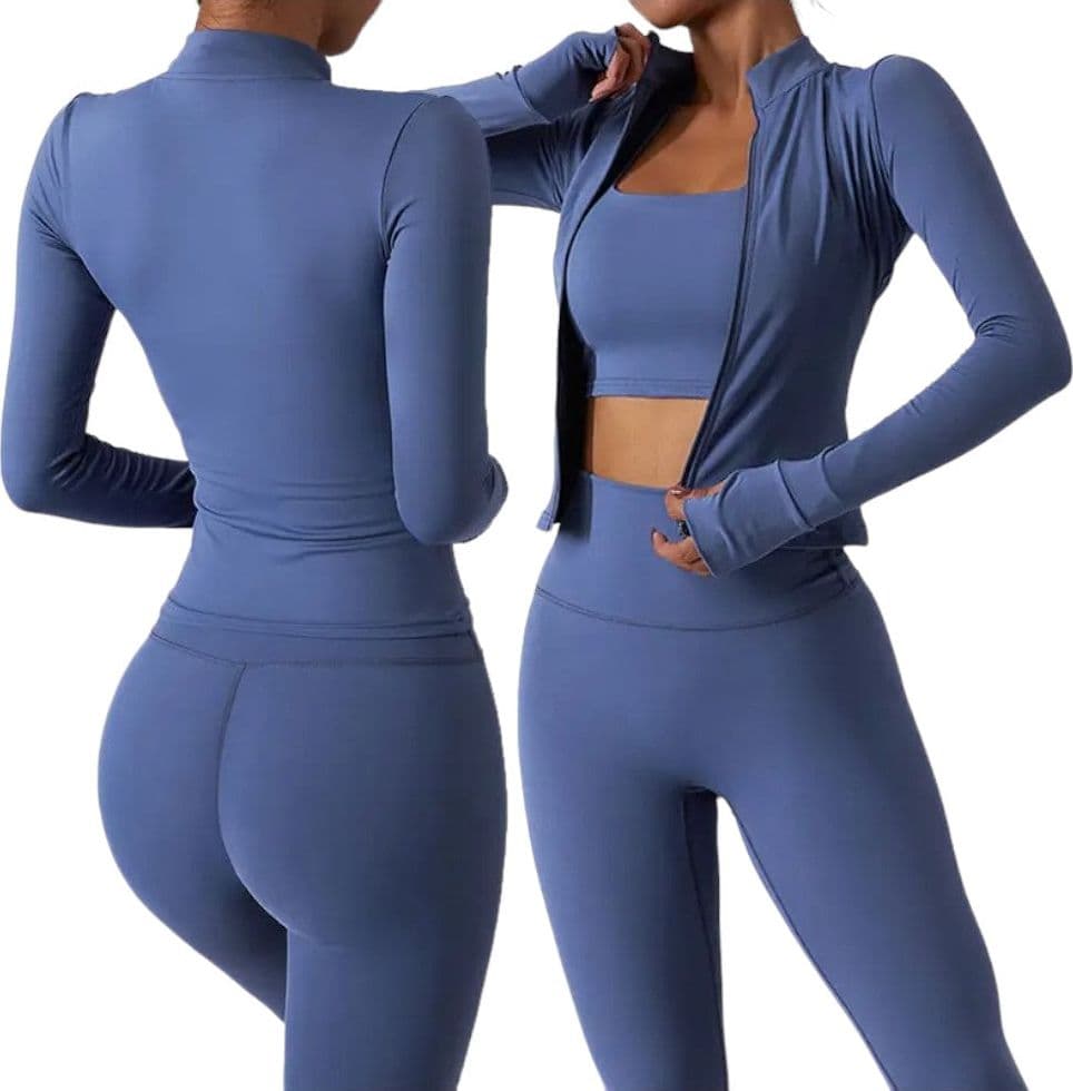 Sei G felpa blu con zip traspirante fitness palestra SEIGS003 Felpe SEI G
