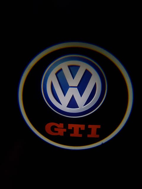 KIT LUCI CORTESIA LOGO LED PROIETTORE VOLKWAGEN GTI A BATTERIA CON SENSORE MAGNETE - 4