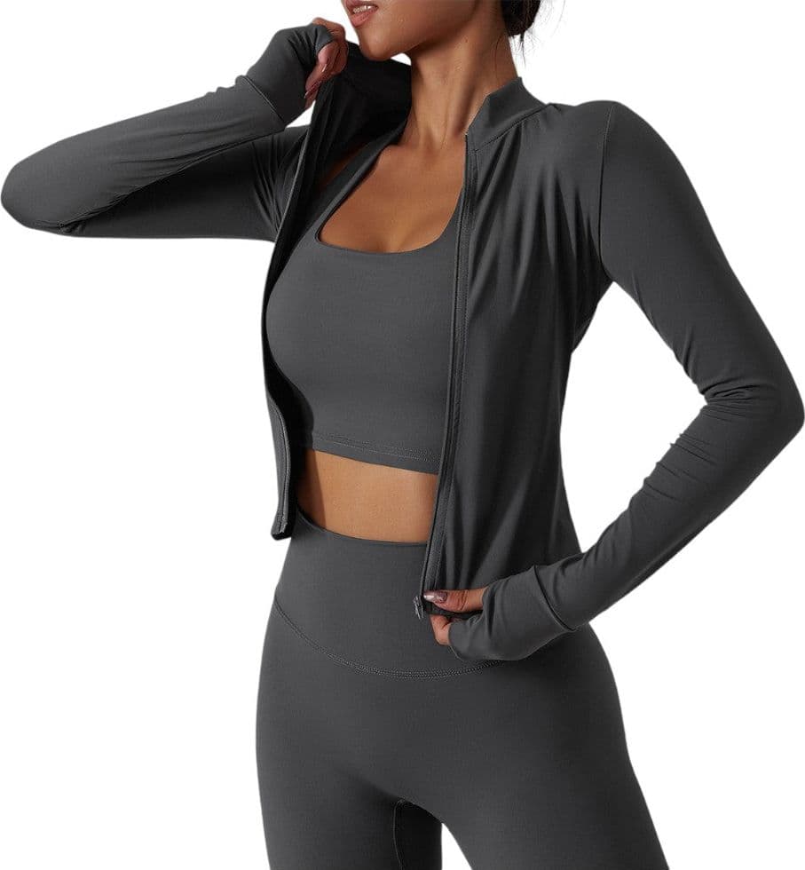 Sei G felpa grigia con zip traspirante fitness palestra SEIGS003 Felpe SEI G