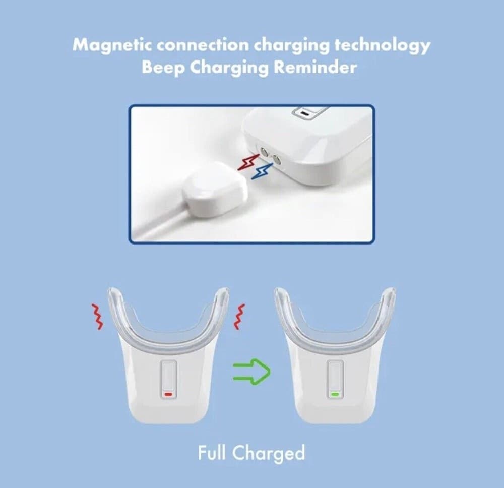 KIT GEL SBIANCANTE DENTI LUCE LED RIMOZIONE MACCHIE CURA ODONTOIATRICA AVANZATA - 9