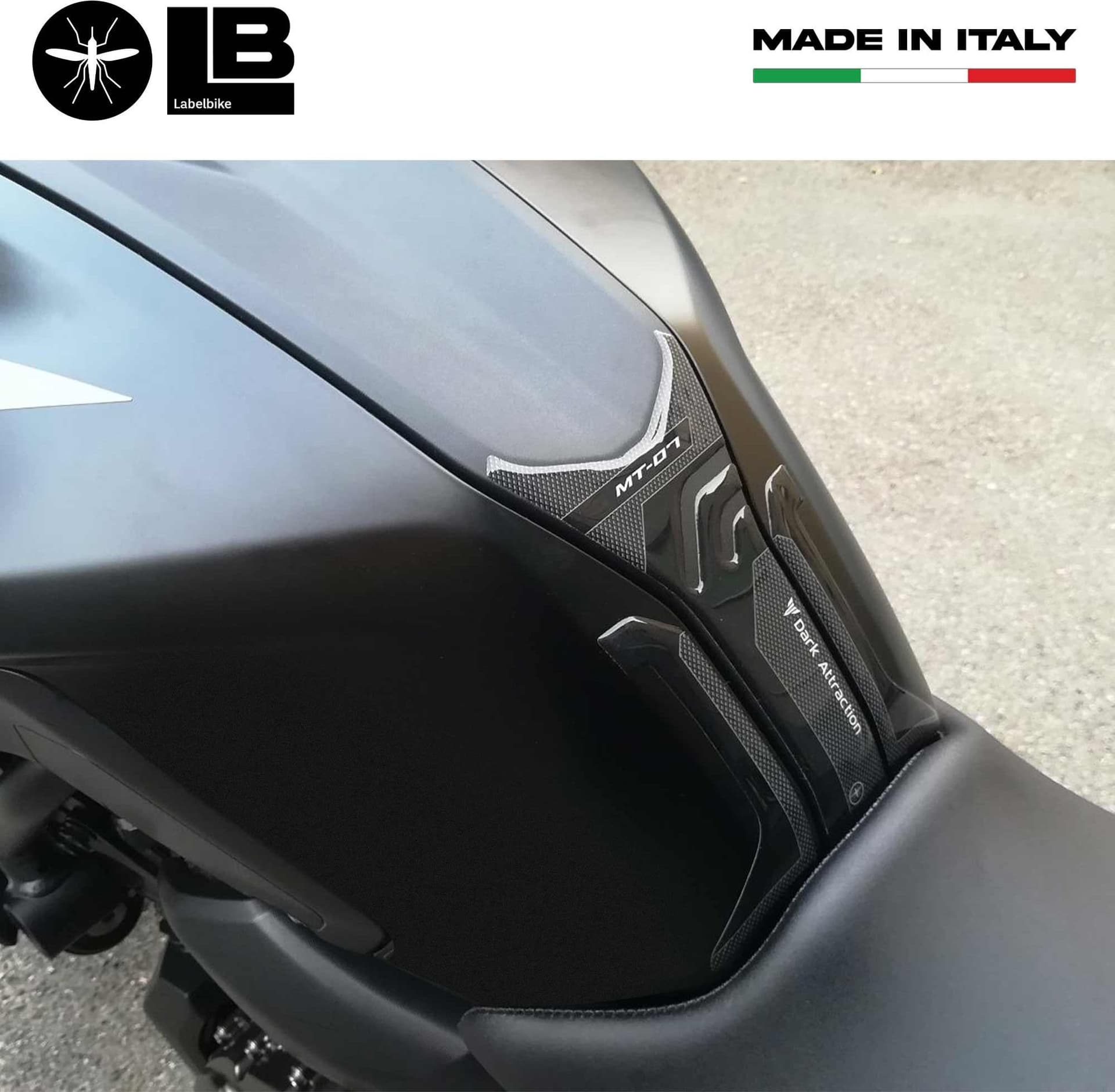 ADESIVO SERBATOIO in RESINA gel 3D compatibile per MOTO YAMAHA MT-07 2018-2020 - 4