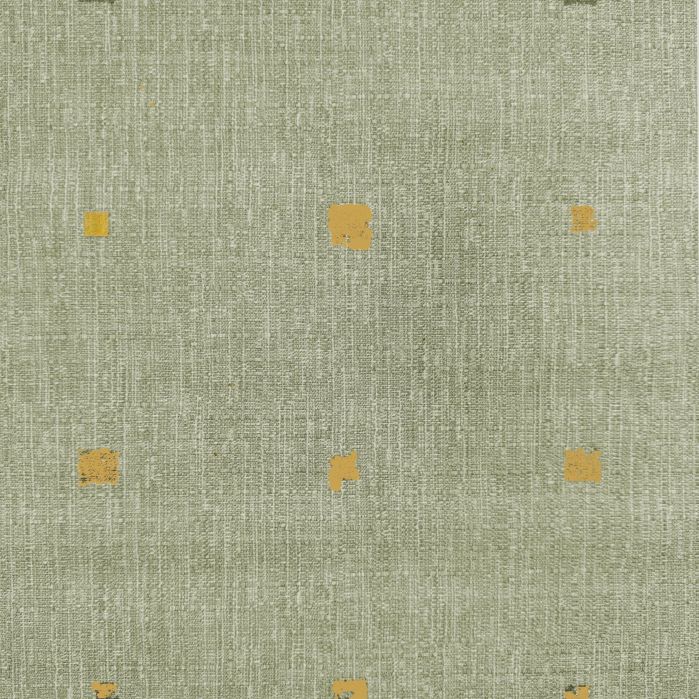 SUPER STOCK €0,56 al mq  - Rotolo da 5,2mq (10x0,52mt) di Carta da Parati vinilica Top Quality lavabile JUTA VERDE ORO - Eternal Parquet