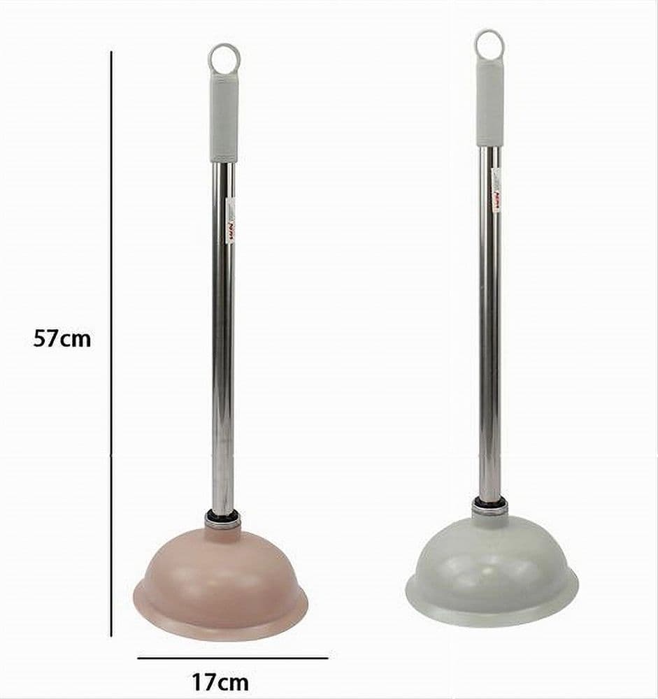 STURALAVANDINO SCARICO WC CON MANICO CROMATO VENTOSA IN GOMMA VARI COLORI 10120 - 2
