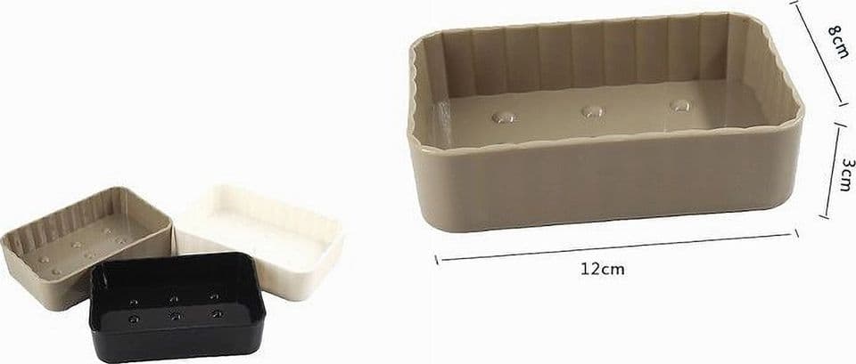 PORTA SAPONE SAPONETTA ACCESSORIO ARREDO BAGNO RETTANGOLARE EFFETTO RIGATO 52383 - 2