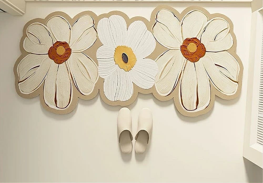 TAPPETO TAPPETINO ARREDO DA BAGNO 38X118CM CON MOTIVO FLOREALE ANTISCIVOLO 87224 - 4
