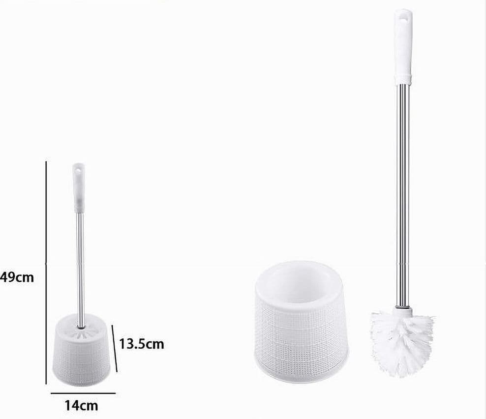 PORTASCOPINO CON EFFETTO RATTAN BIANCO PER BAGNO WC TOILETTE CON SCOPINO 79823 - 2