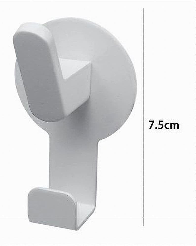 APPENDINO GANCIO 2 POSTI PORTA ASCIUGAMANO BAGNO CASA CUCINA BIANCO 7.5CM 59740 - 3