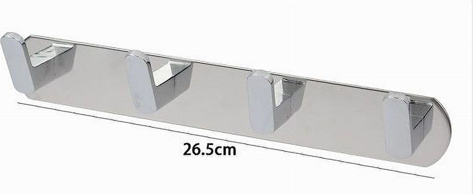 APPENDIABITI CON 4 GANCI APPENDINO ASCIUGAMANO BAGNO CASA CUCINA CROMATO 59733 - 3
