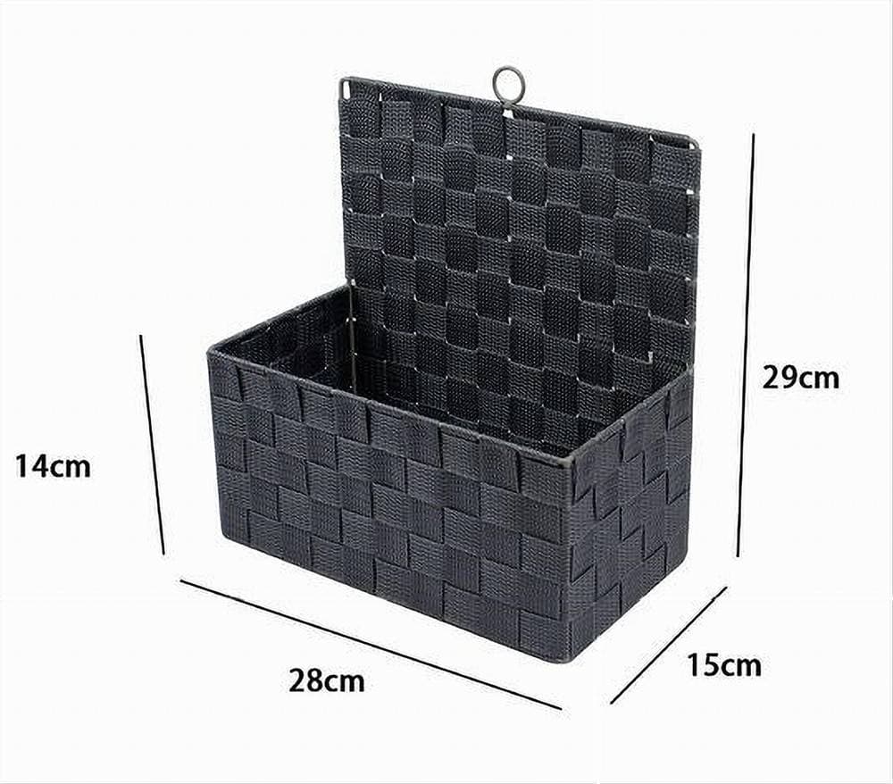 CESTINO PORTA OGGETTI CESTO TESSUTO GRIGIO SCURO ORGANIZER MULTIUSO CASA 79092 - 2