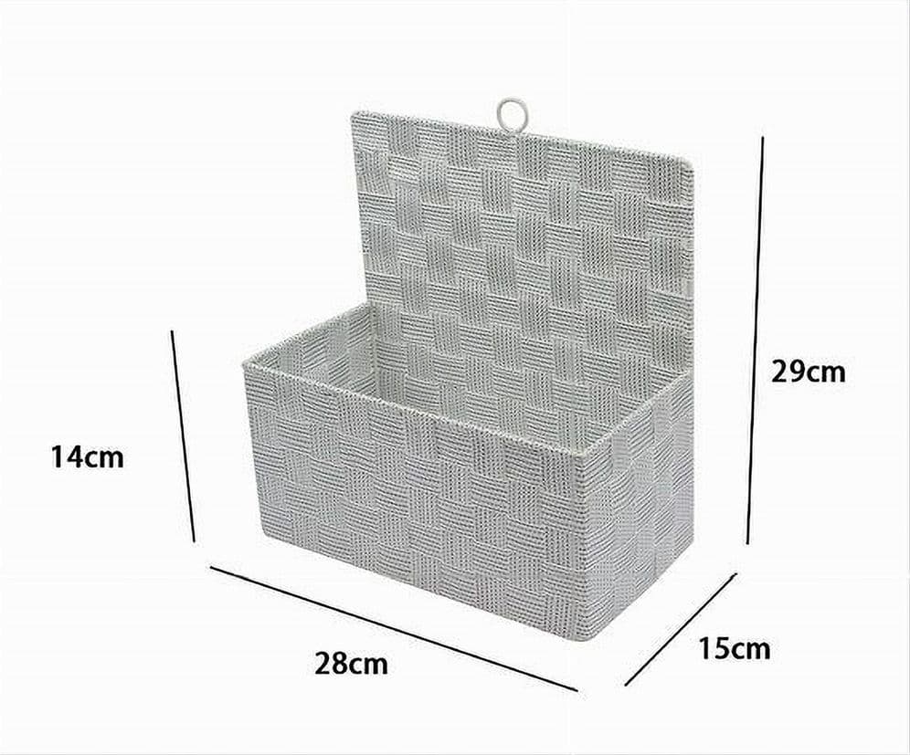 CESTINO PORTA OGGETTI CESTO TESSUTO GRIGIO CHIARO ORGANIZER MULTIUSO CASA 79090 - 2