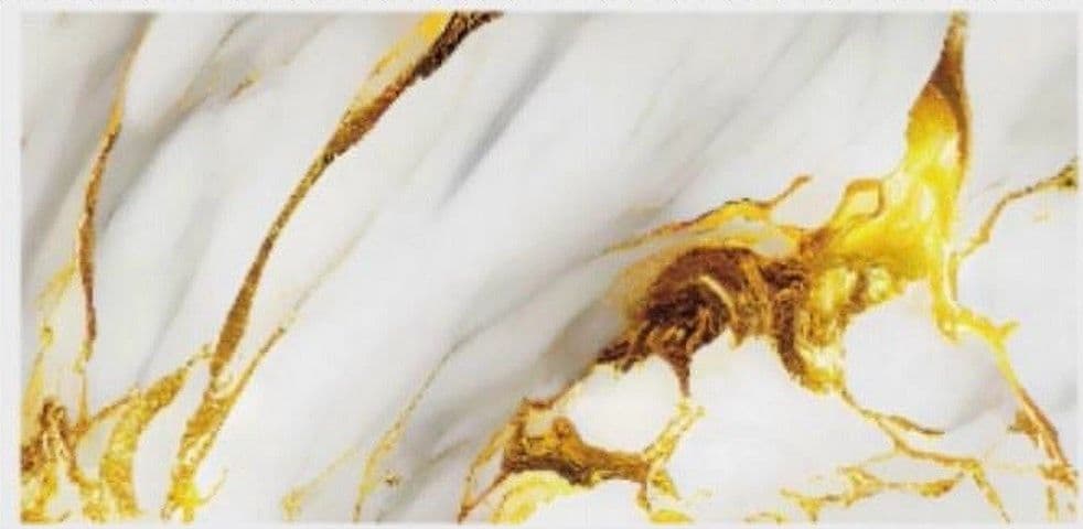 PANNELLO ADESIVO EFFETTO MARMO PERLATO DORATO PARETI PARASCHIZZI 300X60CM STANZA - 3