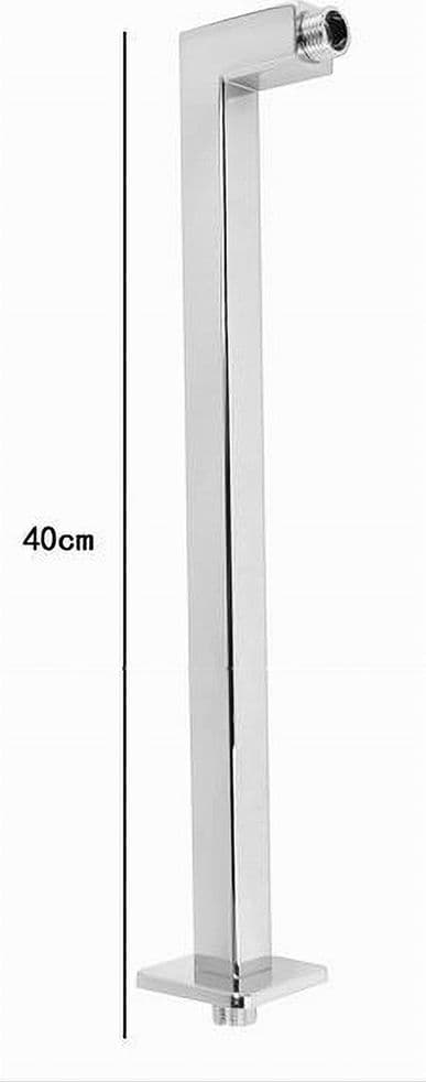 BRACCIO DOCCIA IN OTTONE CROMATO QUADRATO 40 CM PER SOFFIONE BAGNO ROSONE 59493 - 3