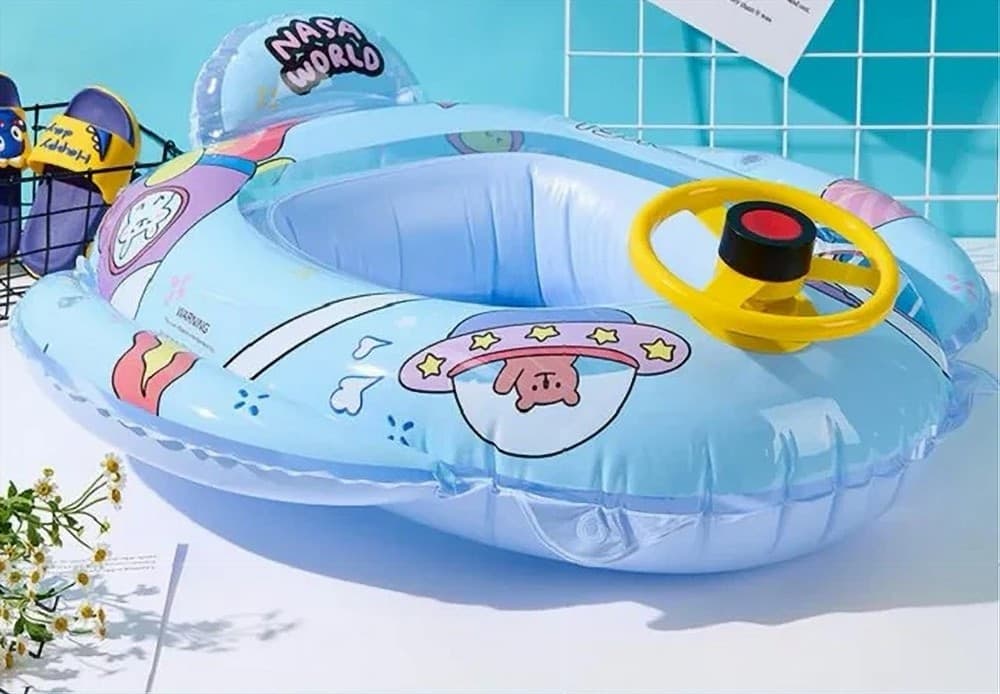 SALVAGENTE GONFIABILE MUTANDINA A FORMA DI MACCHINA BAMBINI SPACE PISCINA MARE - 3