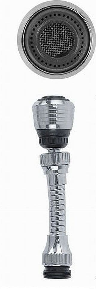 AERATORE ROMPIGETTO RUBINETTO DA CUCINA CROMATO NERO SNODATO 2 GETTI ACQUA 69258 - 3