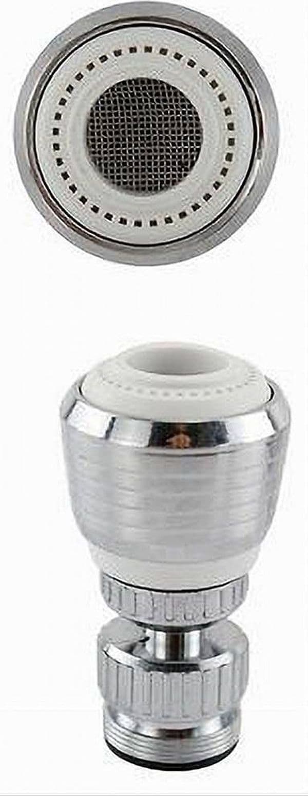 AERATORE ROMPIGETTO LAVELLO RUBINETTO CUCINA CROMATO BIANCO SNODATO 2 GETTI 69262 - 3
