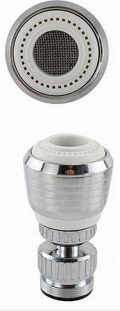 AERATORE ROMPIGETTO LAVELLO RUBINETTO CUCINA CROMATO BIANCO SNODATO 2 GETTI 69262 - 3