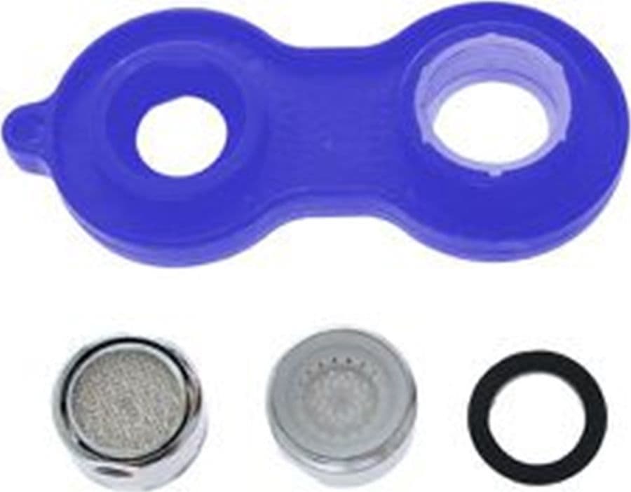SET 6PZ AERATORE RUBINETTO M24 IN ABS FILTRO BAGNO CUCINA CHIAVE ROMPIGETTO 87988 - 3