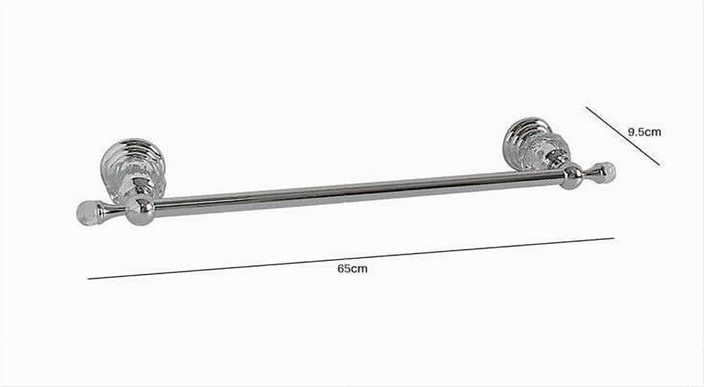 ASTA BARRA PORTA ASCIUGAMANI 65 CM MONTAGGIO A PARETE ARREDO BAGNO CRYSTAL 52828 - 2