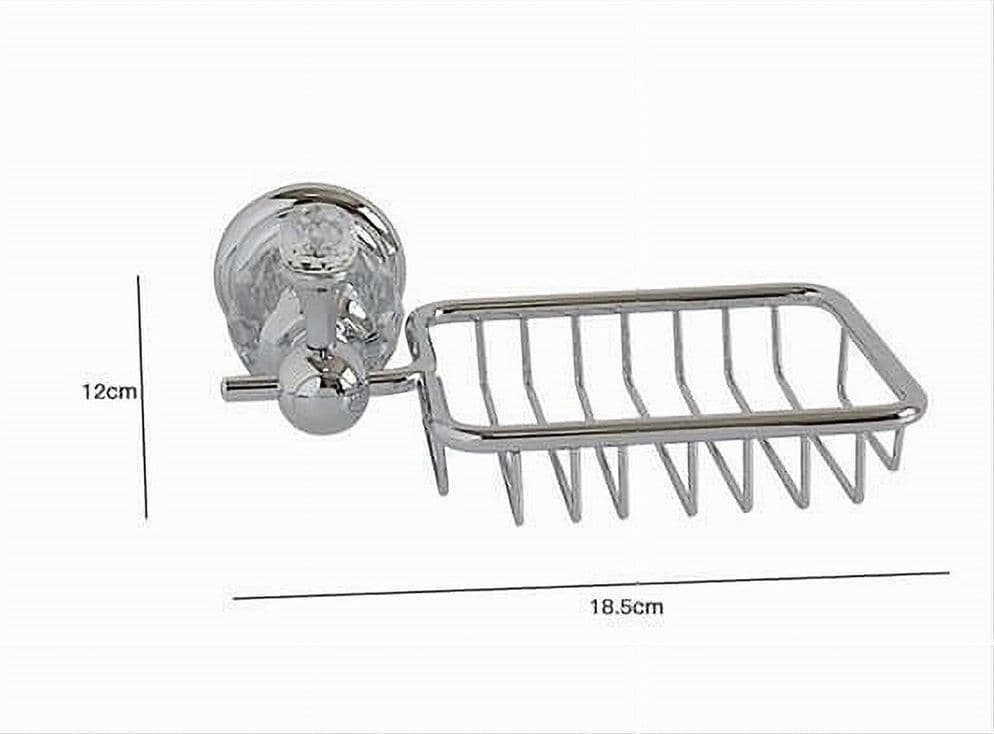 PORTA SAPONE CON MENSOLA MONTAGGIO PARETE ACCESSORIO ARREDO BAGNO CRYSTAL 52824 - 3