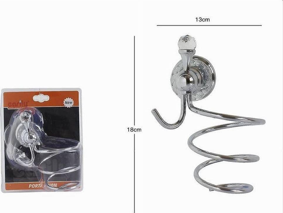 PORTA PHON ASCIUGACAPELLI SUPPORTO MONTAGGIO A PARETE ARREDO BAGNO CRYSTAL 52833 - 3
