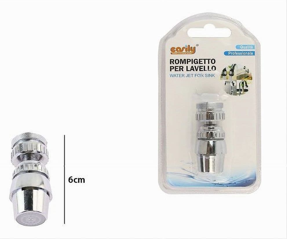 ROMPIGETTO PER RUBINETTO LAVELLO CUCINA AREATORE CROMATO SNODO UNIVERSALE 87170 - 2