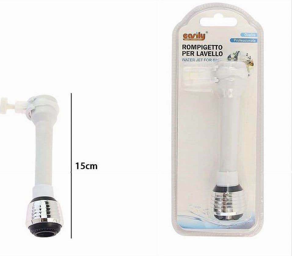 AERATORE ROMPIGETTO LAVELLO RUBINETTO CUCINA CROMO BIANCO NERO FILTRO SNODATO 87172 - 2