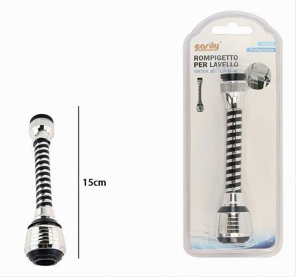 AERATORE ROMPIGETTO LAVELLO RUBINETTO DOCCETTA CROMO FILTRO PROLUNGA SNODATO 87156 - 2