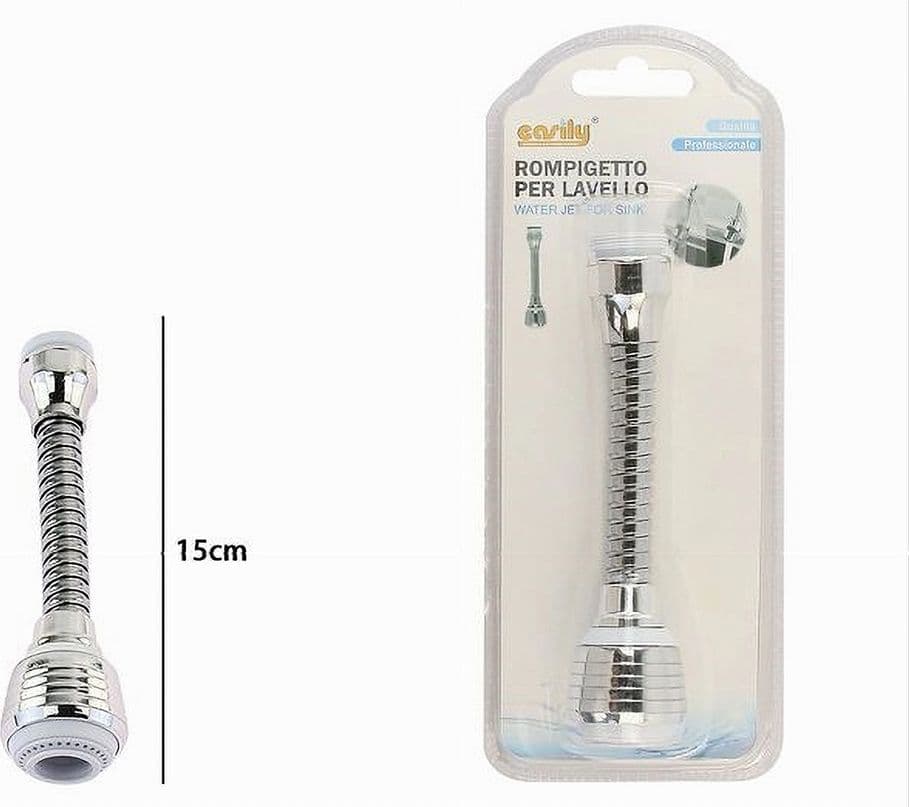 ROMPIGETTO LAVELLO PER RUBINETTO AERATORE DOCCETTA FILTRO PROLUNGA DA 15CM 87155 - 2