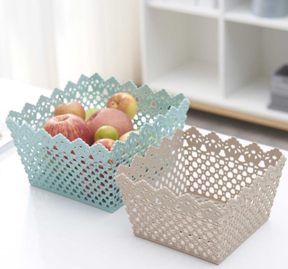 CESTINO QUADRATO PORTA TUTTO OGGETTI MULTIUSO IN PLASTICA 21.5X21.5X13 CM 79475 - 13
