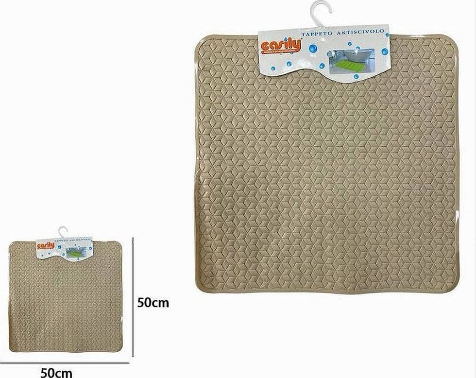 TAPPETO TAPPETINO PVC ANTISCIVOLO PER VASCA BAGNO DOCCIA QUADRATO 50X50 CM 59317 - 2