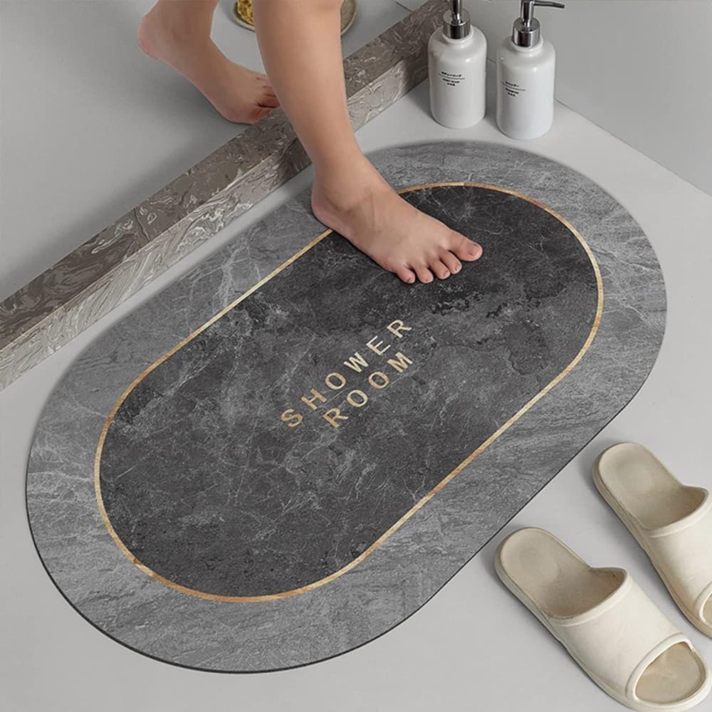 TAPPETO ASSORBENTE ANTISCIVOLO ASCIUGATURA RAPIDA BAGNO VASCA DOCCIA 38X58CM 87226 - 9