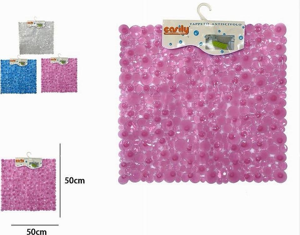 TAPPETO TAPPETINO QUADRATO ANTISCIVOLO PER VASCA DA BAGNO DOCCIA 50 X 50CM 59322 - 2