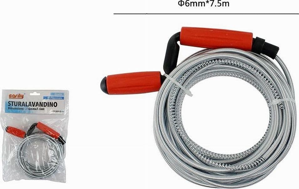 STURALAVANDINO MOLLA STURATUBI SCARICHI SPIRALE DISINTASARE TUBI Ø6MMX7.5MT 59945 - 3