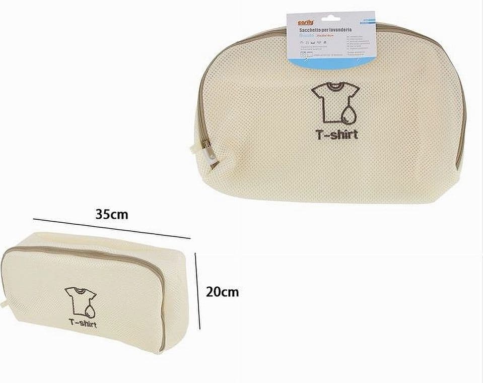 SACCHETTO LAVANDERIA LAVATRICE LAVAGGIO BIANCHERIA RETE MAGLIA 35X2X10 CM 59118 - 2