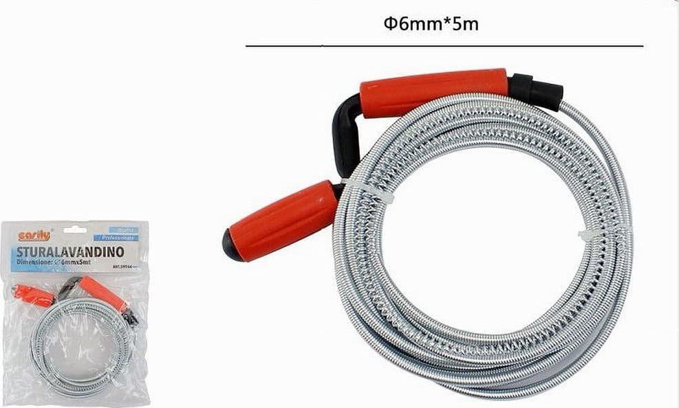 STURALAVANDINO MOLLA STURA TUBI SCARICHI SPIRALE DISINTASARE TUBI Ø6MMX5MT 59944 - 3