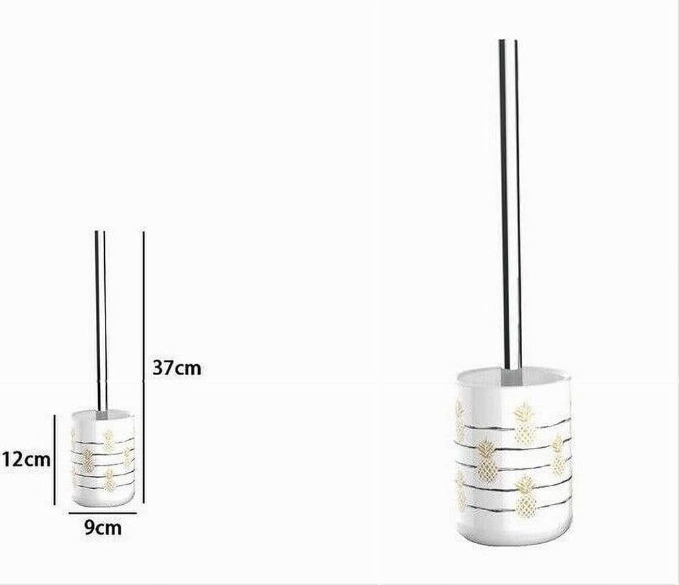 PORTASCOPINO PORTA SCOPINO BAGNO WC TOILETTE ANANAS CON SCOPINO COMPLETO 69755 - 2