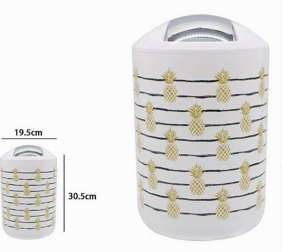 PATTUMIERA CESTINO SECCHIO RIFIUTI GETTACARTE ACCESSORIO BAGNO CON ANANAS 69762 - 2