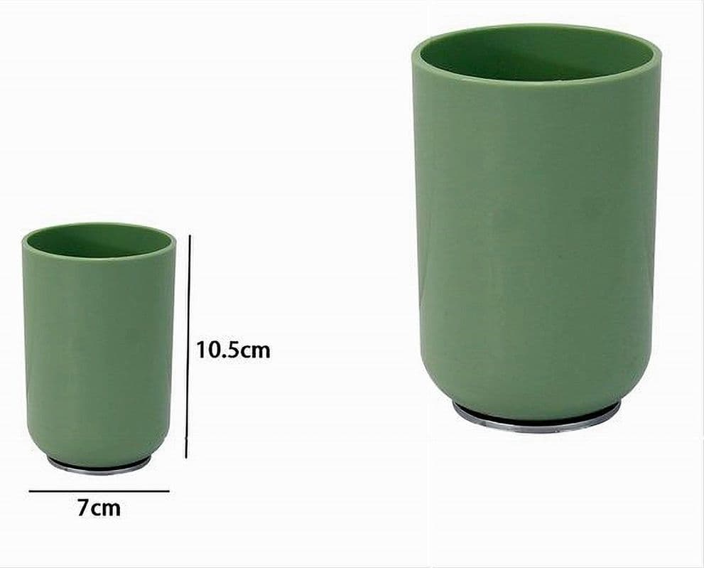 BICCHIERE PORTA SPAZZOLINI DENTIFRICIO VERDE SILVER ACCESSORI ARREDO BAGNO 79876 - 2