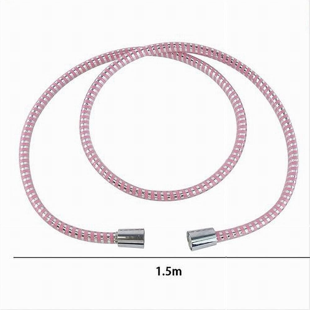 TUBO RICAMBIO LACCIO FLESSIBILE DOCCIA 1.5 MT LACCIO PVC RIVESTIMENTO ROSA 87293 - 2