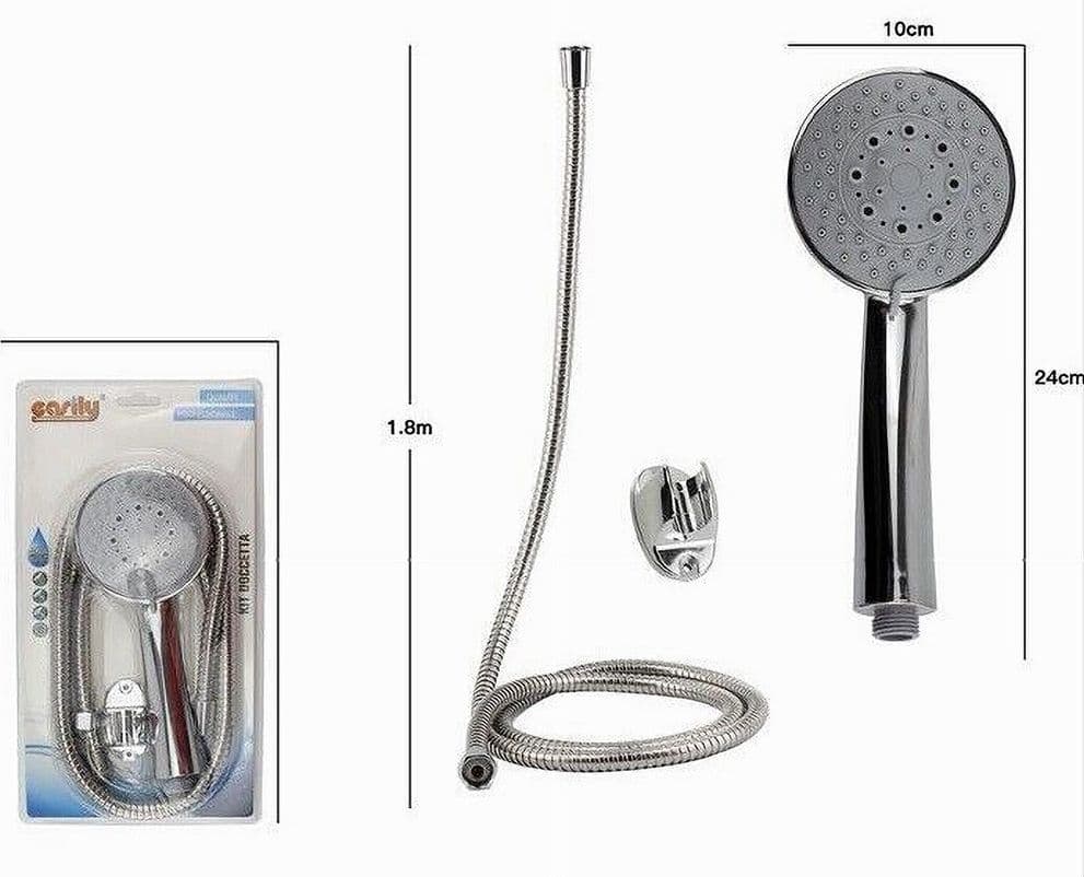 KIT DOCCETTA MULTIGETTO DOCCINO SOFFIONE DOCCIA LACCIO 1,8MT STAFFA BAGNO 69053 - 2