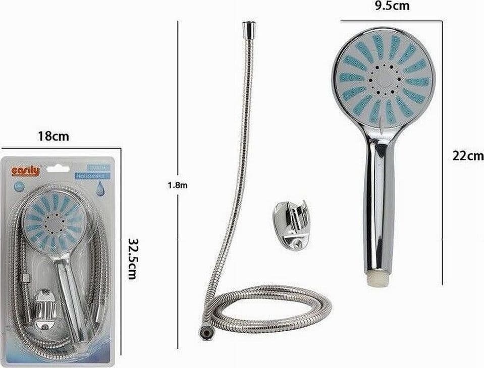 KIT DOCCETTA MULTIGETTO DOCCINO SOFFIONE DOCCIA BAGNO LACCIO 1,8 MT STAFFA 69340 - 2