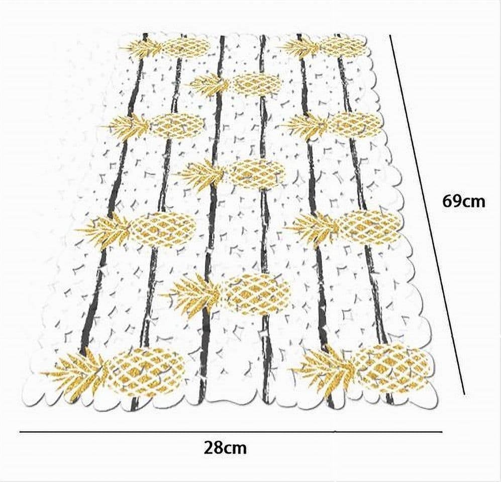 TAPPETO TAPPETINO PER VASCA BAGNO DOCCIA 28 X 69 CM ANTISCIVOLO CON ANANAS 69921 - 2
