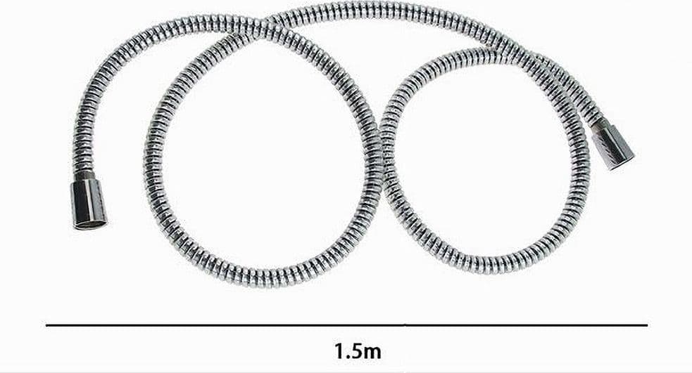 TUBO RICAMBIO LACCIO FLESSIBILE DOCCIA CROMO UNIVERSALE PER DOCCETTA 1.5MT 87299 - 2