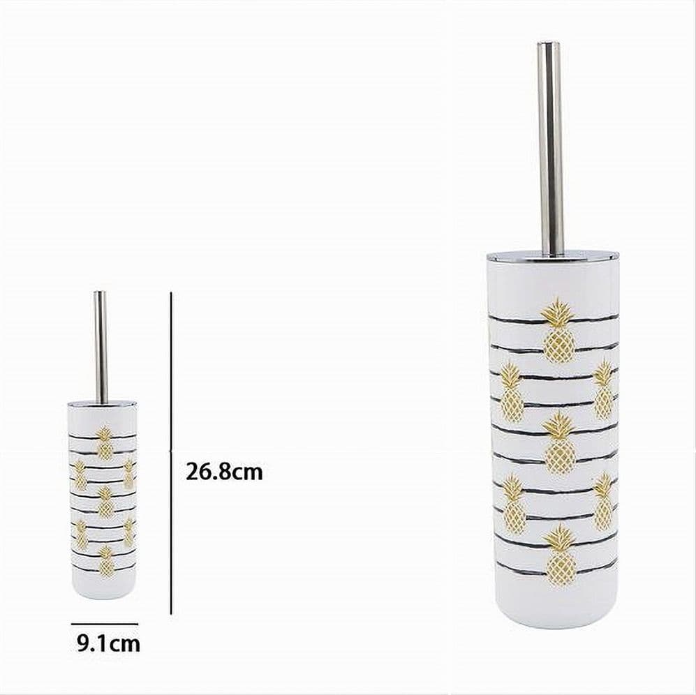 PORTASCOPINO 9.1X26.8CM CON SCOPINO ACCESSORI BAGNO WC TOILETTE CON ANANAS 69761 - 2