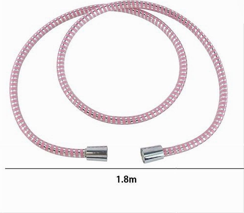 TUBO LACCIO FLESSIBILE DOCCIA RICAMBIO 1,8 MT LACCIO PVC RIVESTIMENTO ROSA 87294 - 2