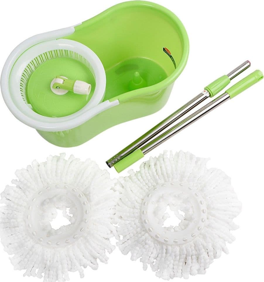SECCHIO MOCIO ROTO SPIN ROTANTE DOPPIA ROTAZIONE MANICO TELESCOPICO CESTELLO 13LT - 4