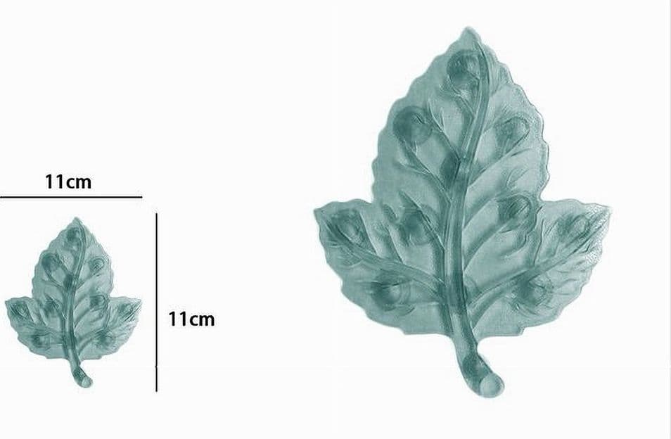 SET 4 PEZZI TAPPETINI ANTISCIVOLO FOGLIA PER DOCCIA VASCA CON VENTOSA VERDE 69972 - 2