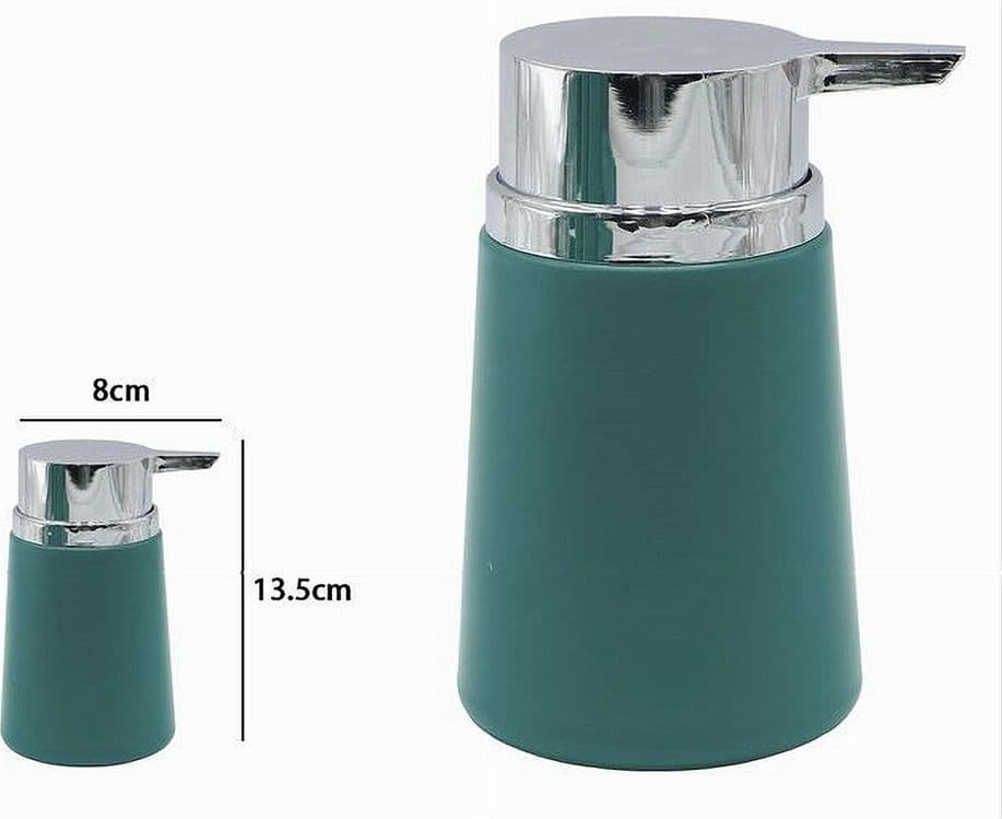 DISPENSER PORTA SAPONE LIQUIDO ACCESSORI ARREDO DA BAGNO VERDE IN PLASTICA 69982 - 2